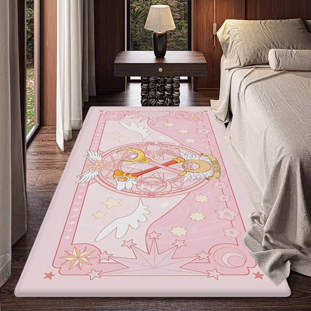 C-Cardcaptor Sakura Floor Mat INS Style Soft Bedroom Floor House Laundry Room Mat Anti-skid Household Carpets