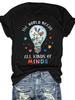 The World Needs All Kinds of Minds Printed Women's T-shirt Casual Top Summer Tee Humorous Short Sleeved Women's Clothing