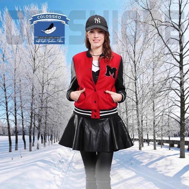 

Women s Autumn Embroidery Baseball Jacket S червоний