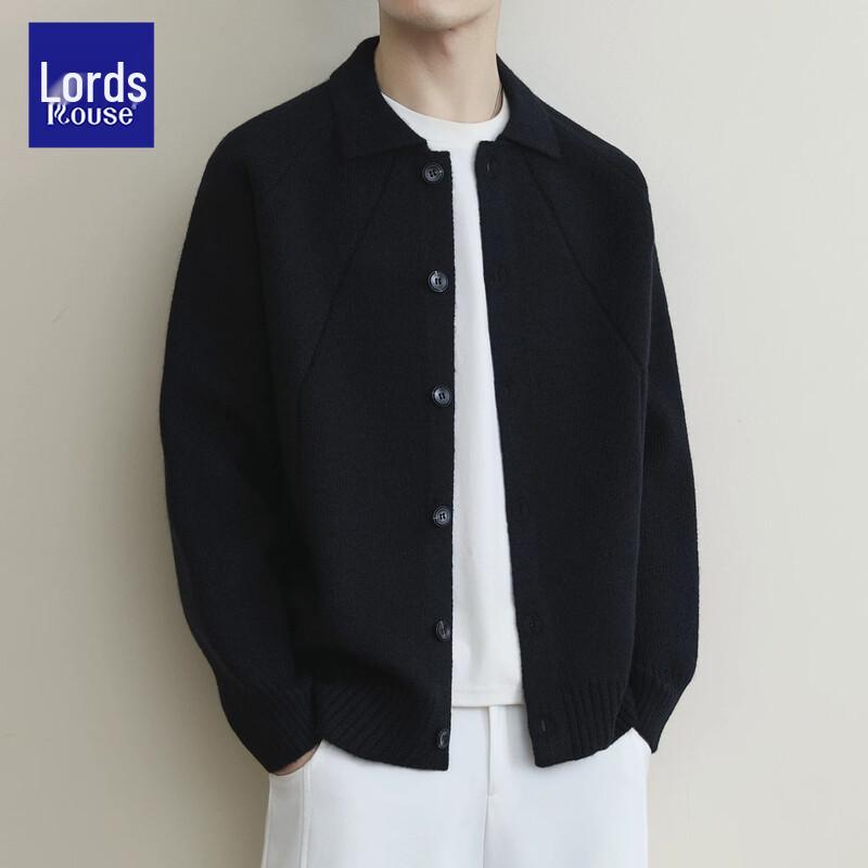 Cardigan lavorato a maglia con zip oversize stile americano da uomo Loz