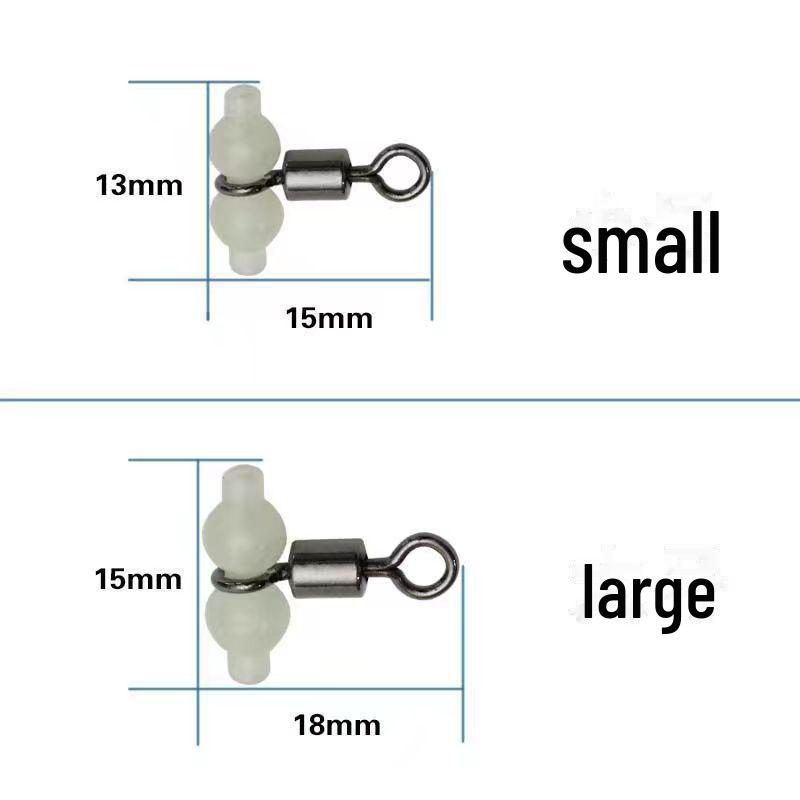 

Кольцо-балансир с флуоресцентными бусинами в форме восьмерки и поворотным механизмом с вилочным разделителем small