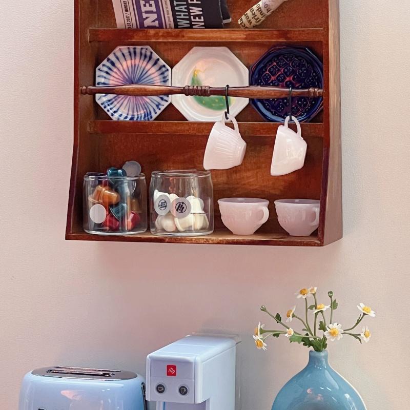 1 Set Electric Coffee Machine Accessories Toys 1/6 Dollhouse Miniature Kitchen Baking Scene Mini Simulation Capsule Coffee Model