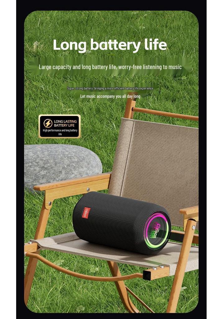 T67 Waterproof Outdoor Bluetooth Speaker with High-Quality Sound for Camping and Cycling