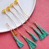 Osmanthus Tassel Pendant Crystal and Beeswax Buddhist Beads Bracelet Accessory