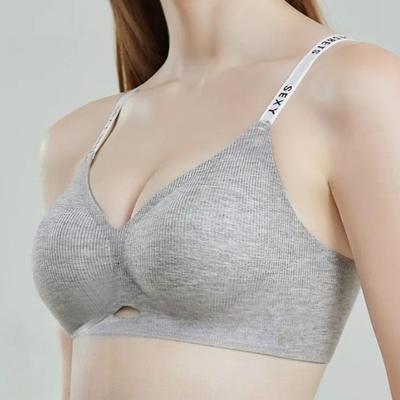 Sutiã Bralette Sexy Push Up Feminino Sem Costura Sem Fio para Dormir Sutiãs Acolchoados Macios com Estampa de Letras Roupa Íntima Lingerie Confortável