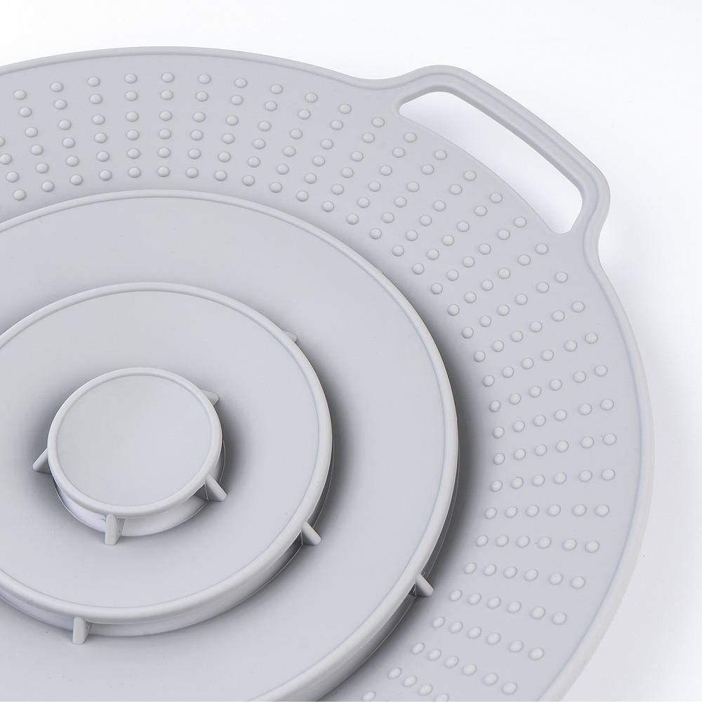 30cm Silicone Pot Lid Anti-Splash Anti-overflow Lid Reusable Spill Stopper Cover  Kitchen Gadgets