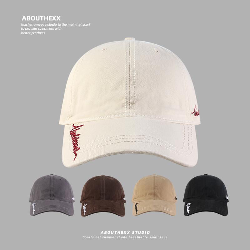 Cotton Baseball Cap With Letter Embroidery For Casual Summer And Winter Wear