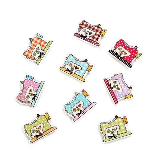 50 шт. Деревянные Пуговицы-Бабочки и Кошки для Торта, Шитья, Скрапбукинга, Поделок DIY 2