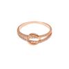 Russian 585 Purple Gold Knot Ring, Simple High-End Design Color Gold-Plated Rose Gold Adjustment Ring