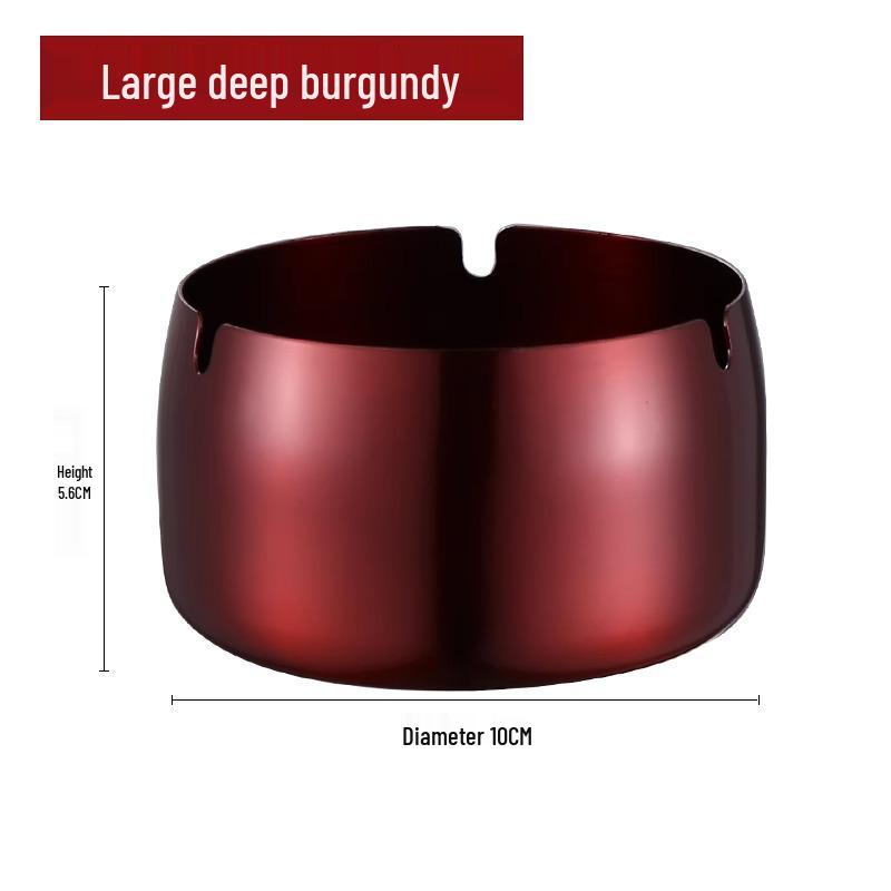 Customized Windproof Stainless Steel Ashtray with Engraved Silk Flower for Bars, Cafes, and Living Rooms