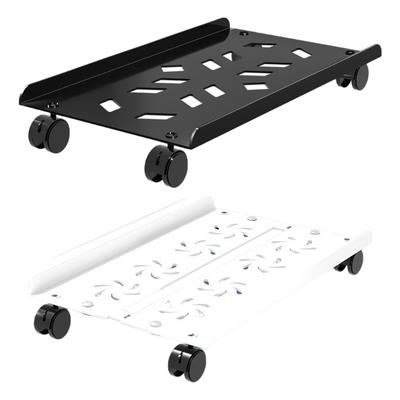 Support de CPU Mobile pour PC Support de Tour d'Ordinateur Réglable avec 4 Roues CPU Sous le Bureau Dissipation de Chaleur Support CPU