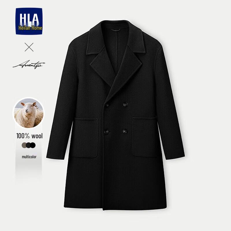 HLA Herren Wintermantel aus Wollmischung in mittlerer Länge