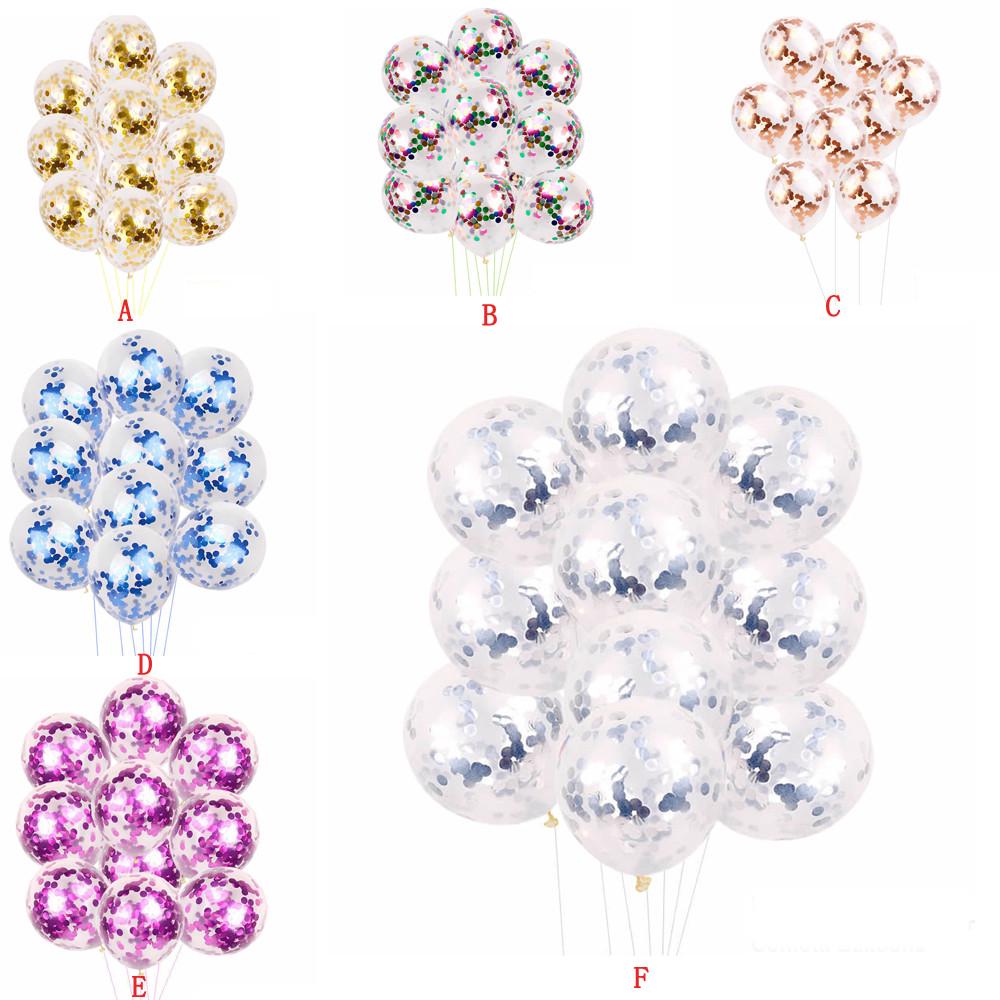 10pcs 12 inch Foil Latex Confetti  Set Wedding Birthday  Baby Shower