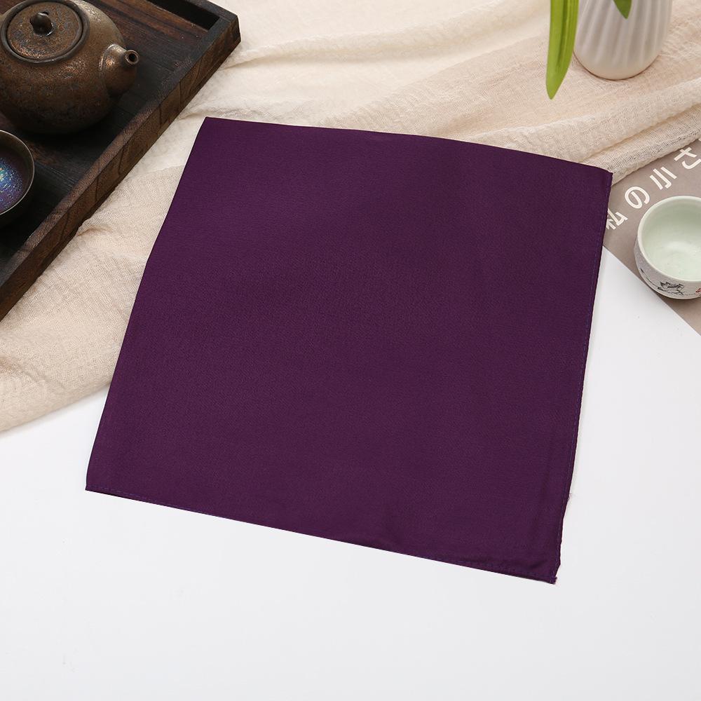 Unisex Color Polyester Square Scarf – Versatile Headwrap, Neck Scarf and Decorative Accessory for Men and Women