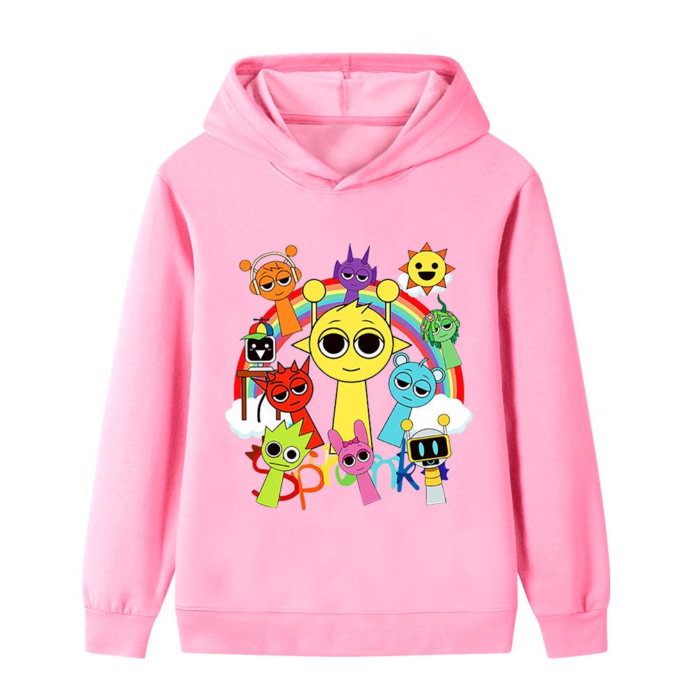 

Sprunki Музична Гра Веселий Принт Хлопчики Дівчата Довгий Рукав Верх Осінь Зима Вулиця Зручний Теплий Дитячий Худі 150