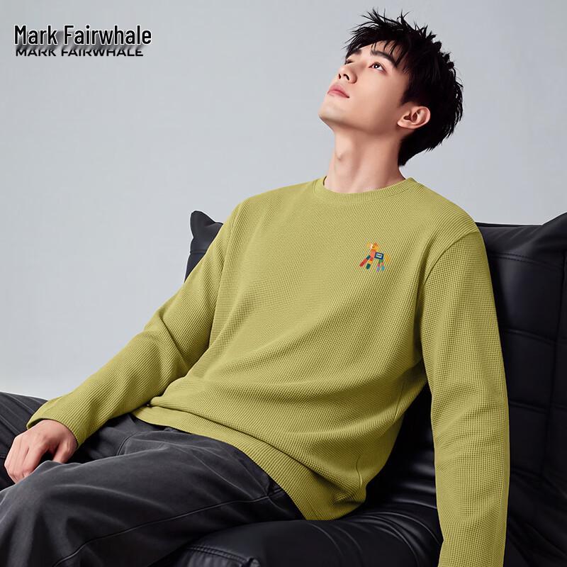 Mark Fairwhale Men's Waffle Knit Long-Sleeve Crewneck T-Shirt