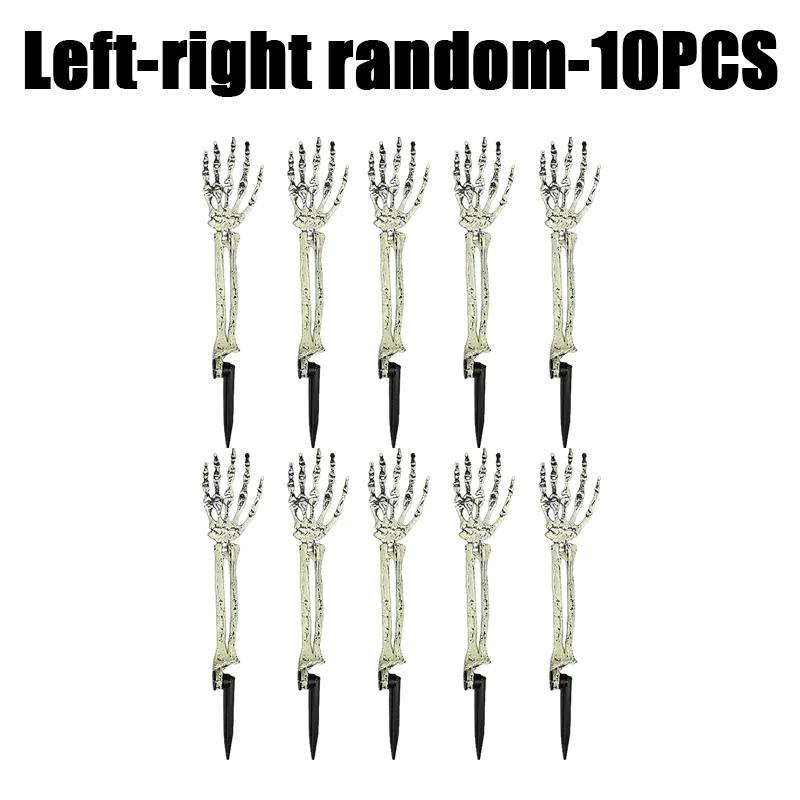 Halloween Scary Props Realistic Skeleton Head Human Hands Arms for Home Garden Haunted House Party Decor