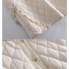 Autumn Winter Sleeveless Lace Casual  Women's Down Cotton Vest Coat Advanced Korean Version Ladies Waistcoat Jacket