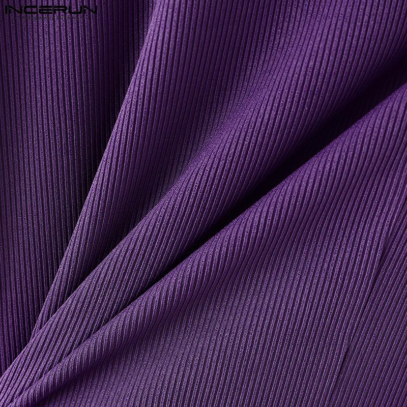 INCERUN Summer Men Turtleneck Sleeveless Racerback Rib Sport Tank Tops T-shirts