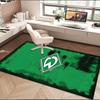 1 Stück Teppich Grün und Weiß Werder Teppich, Stuhlmatte, Bereichsteppich für Büro Schlafzimmer Wohnzimmer Schlafzimmer, Fußmatten Dekoration Weihnachtsgeschenke für Fans
