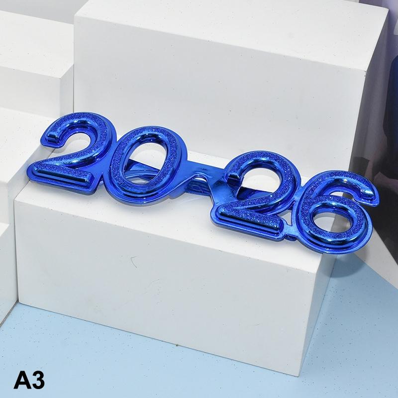 2026 Number Eyeglasses 2026 Happy  Year Glasses Diamond Glitter Sunglasses Cosplay Prop Xmas Party Decoration Funny Glasses