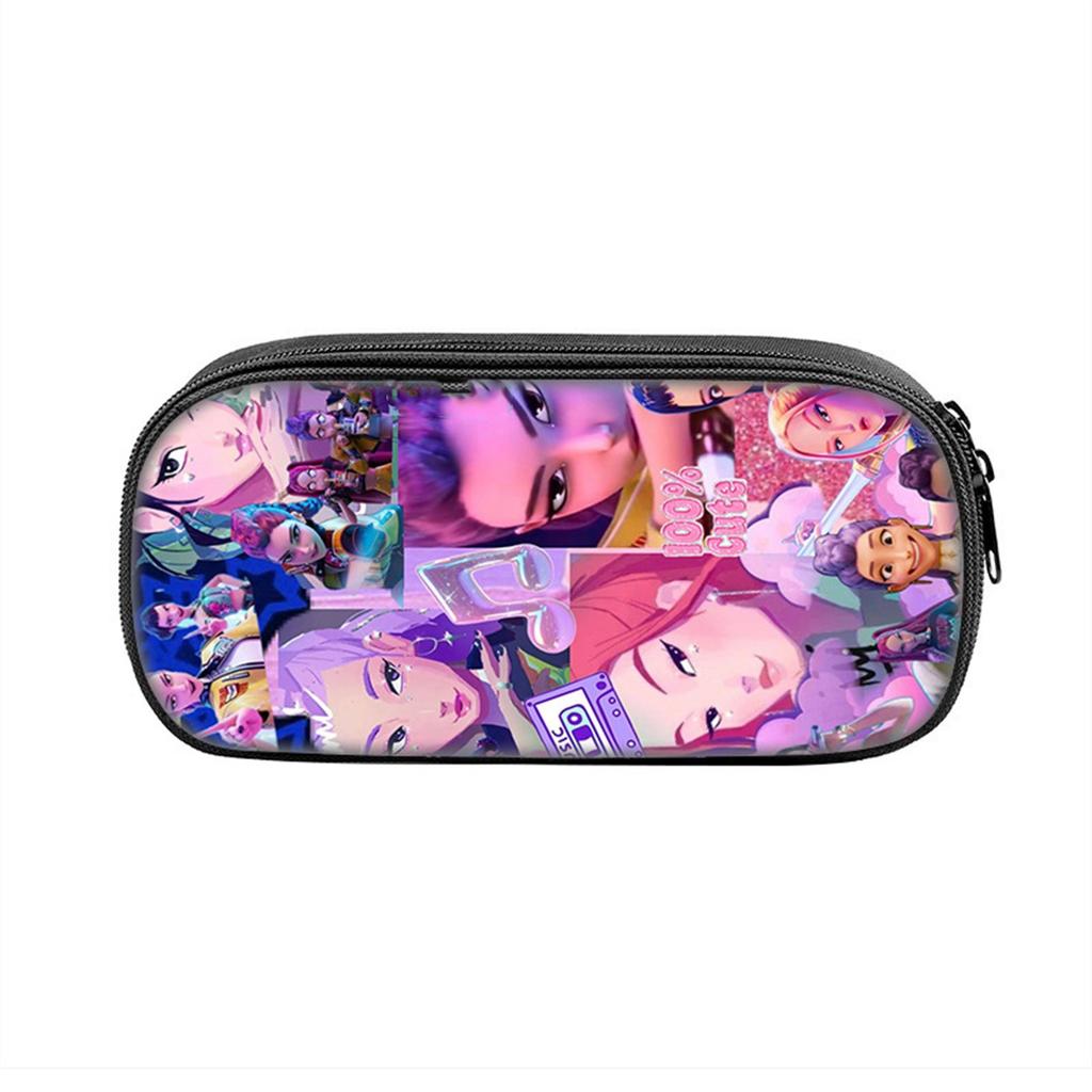 Printed Pencil Case for Students - Large Capacity Pen Bag for School Supplies with Cute Pattern