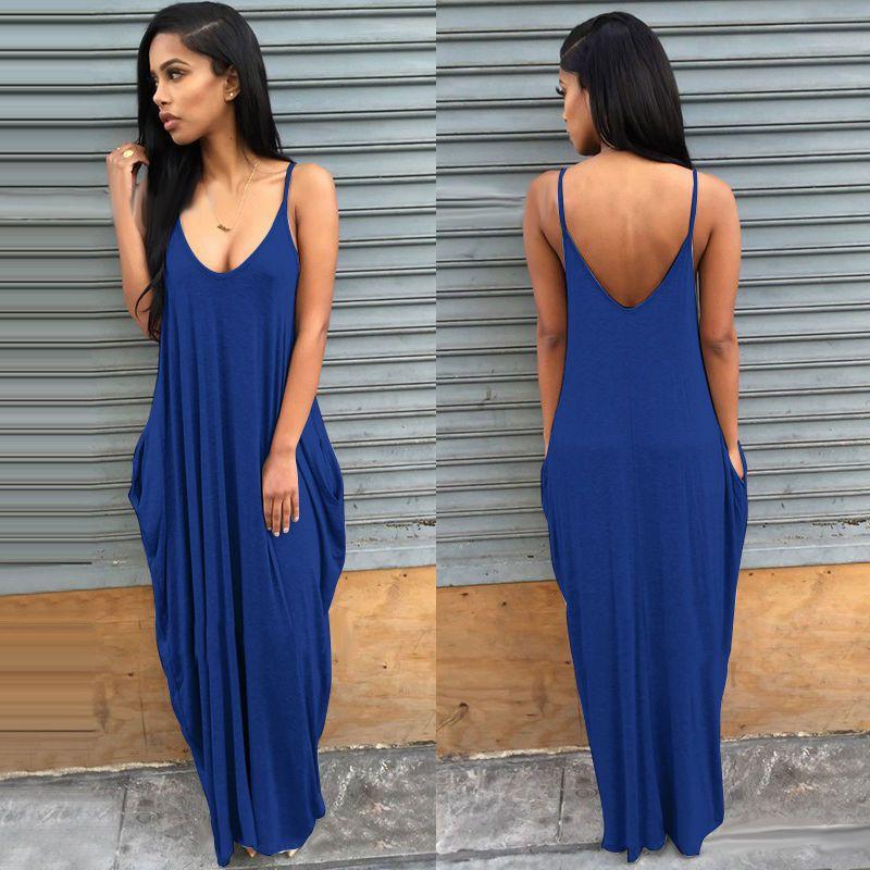Plus Size Women's Boho Long Maxi Dress For Elegant Beach Holiday Parties
