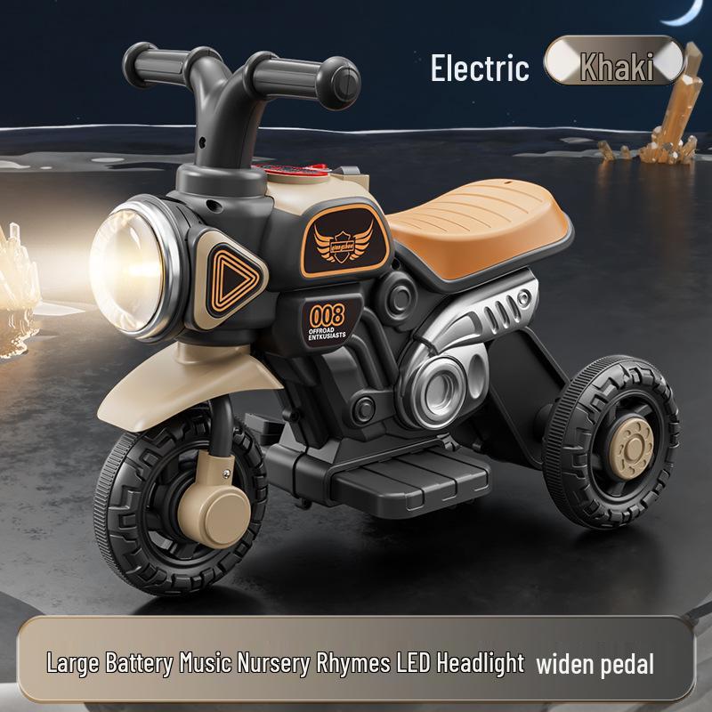 Elektrisk trehjuling för barn med uppladdningsbar motor och glidfunktion – Pedagogisk leksak för pojkar och flickor