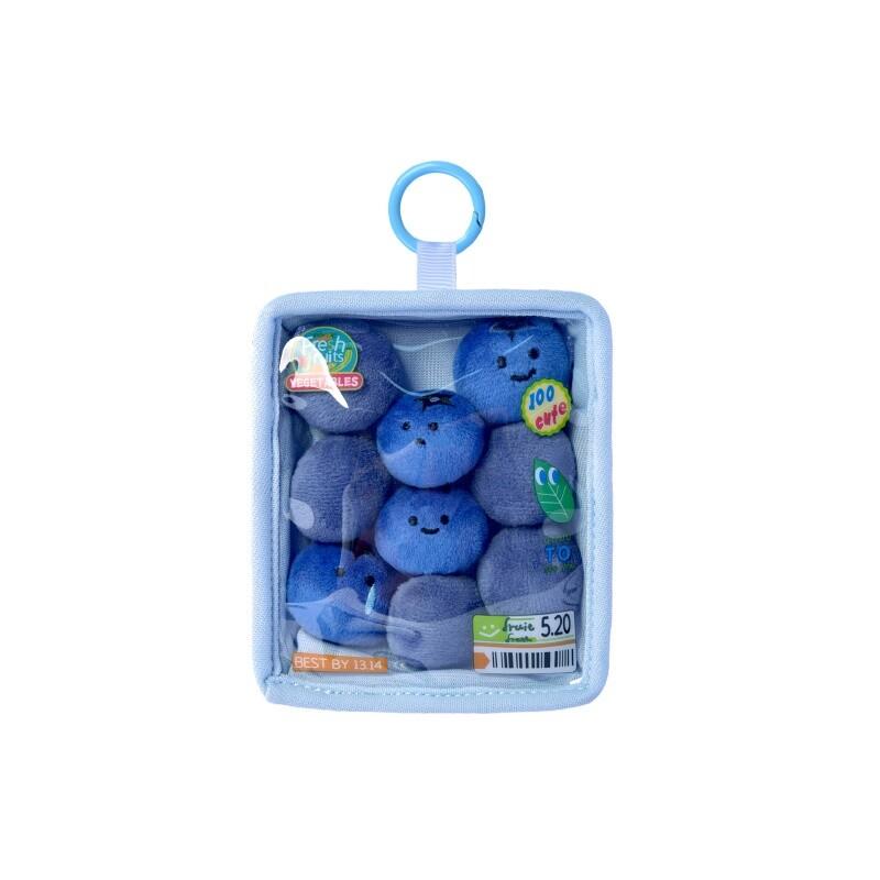 10 cm Mini Simulatie Voedsel Pluche Speelgoed Fruit Groente Schotel Sinaasappel Maïs Wortel Gevuld Speelgoed Tas Hanger Bedeltjes Voor Meisjes 10cm bosbes