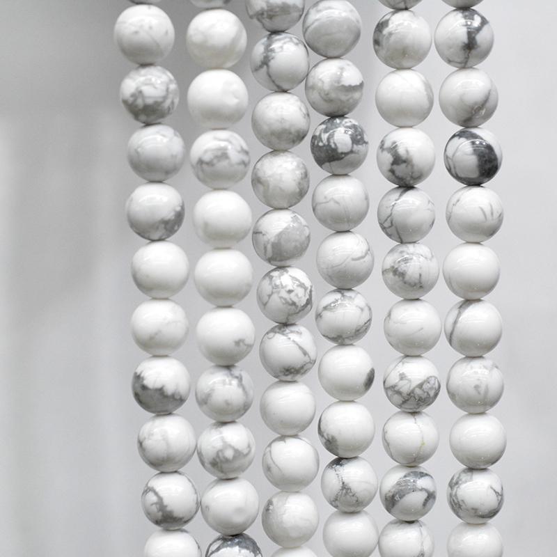 White Howlite Turquoise Stone Loose Beads Loose Beads for Jewelry Making Braclets DIY 4-12mm