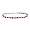 Jewellery Tennis Ball Chain 3mm Red Zirconia Single Row Bracelet