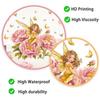 Creative Cartoon Hand Painted Flower Fairy with Butterflies Wall Sticker Self-Adhesive Removable for Kids Room Home Decor