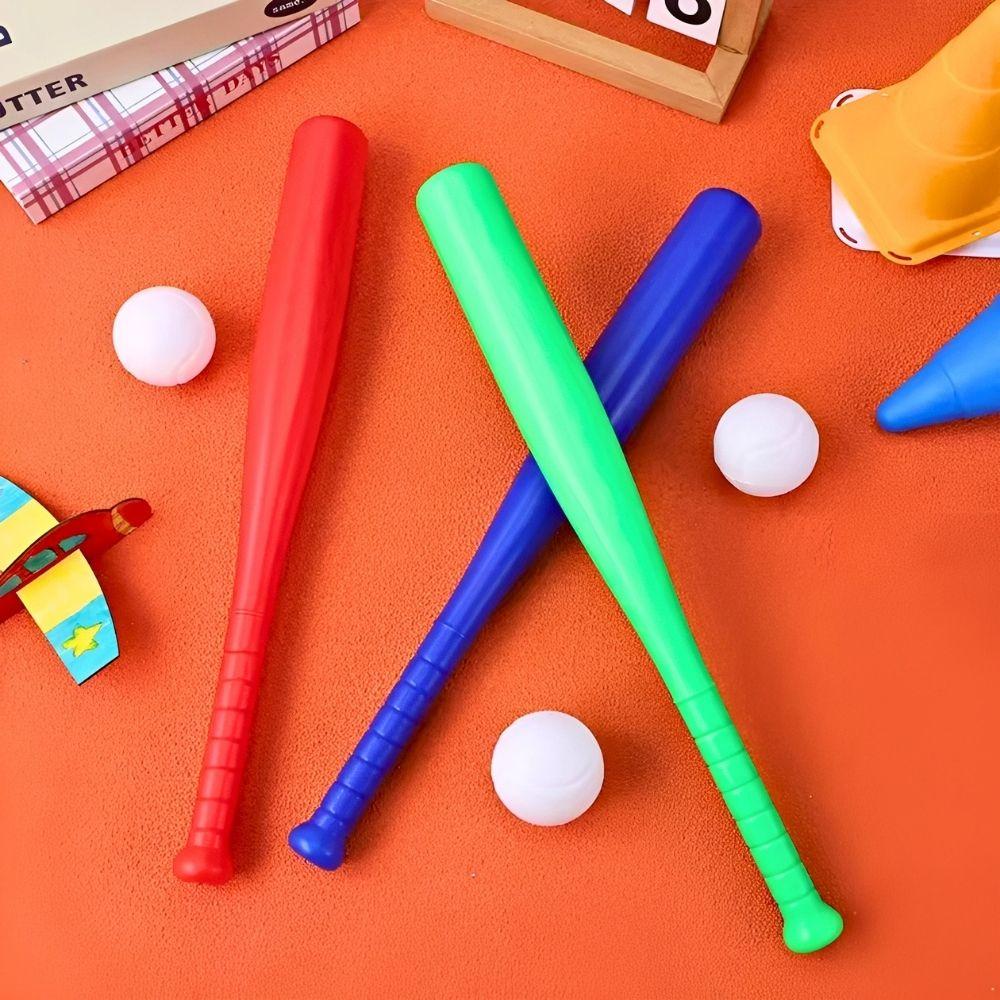 1pc 17.7inch Plastic Baseball Bat Red/Blue/Green Portable Durable Indoor & Outdoor Sports Training Goods YMY