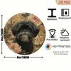 Shih Tzu Round Aluminum Wall Sign 8 Inch Outdoor Decor with Hole