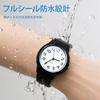 SZSL Casual Fashion Quartz Compact and Flexible Clear Black Watch, Lightweight, Waterproof, Fall-Resistant, Band, Graduations, Unisex,