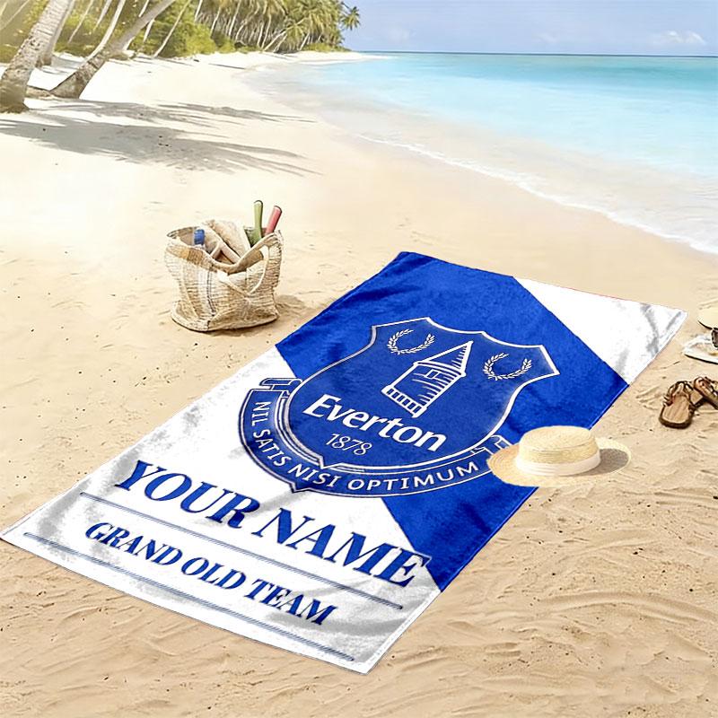 Custom Everton Print Beach Towel, Large Soft Quick Dry Towel for Beach Camping Swimming