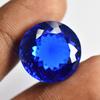 Natural Blue Ceylon Sapphire 26ct Round Cut Flawless Certified Loose Gemstone