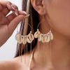 Bohemia Shell Long Tassel Earrings for Women Ocean Series Starfish Scallops Dangle Earrings Charms Summer Beach Party Jewelry