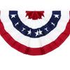 4 Pack Semi Circle Pleated Fan Flags 90x180cm Outdoor Yard Festival Decoration Hanging Bunting for Celebrations and Events
