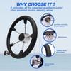 Black Foam Grip Boat Steering Wheel Stainless Steel Destroyer Steering Wheel  Marine Use