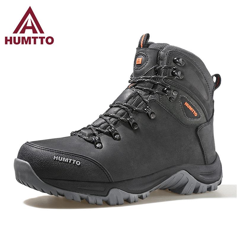 HUMTTO Hiking Shoes Men's Waterproof Hunting Boots Tactical Desert Combat Ankle Trekking Boots Male Women Warm Leather Sneakers