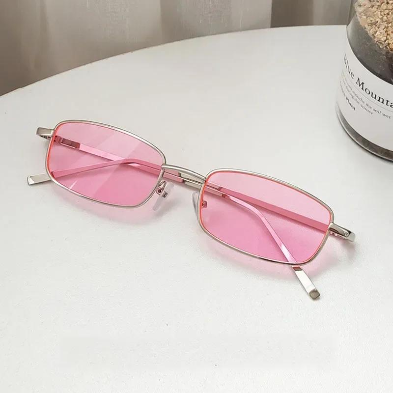 Retro Small Oval Sunglasses Woman Men Vintage Brand Shades Black Red Metal Color Sun Glasses For Female Fashion Designer