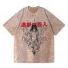 Harajuku Anime Attack on Titan Print Tee Men Women High Quality Cotton T-shirts Casual Loose T Shirt Male Vintage Washed Tshirt