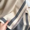 Autumn and Winter Soft and Thickened Imitation Cashmere Scarf Women's Elegant Double-sided Contrasting Shawl Scarf