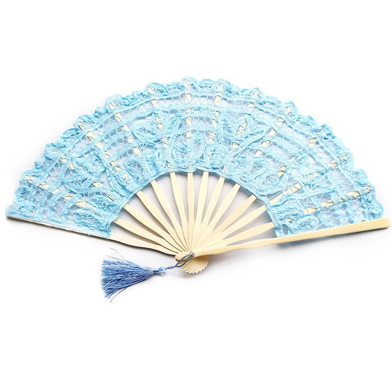 Retro Lace Fan Dance Women Performance Photography Photo Props 27cm Court Vintage Bamboo Folding Hand Fan Chinese Dance Fan