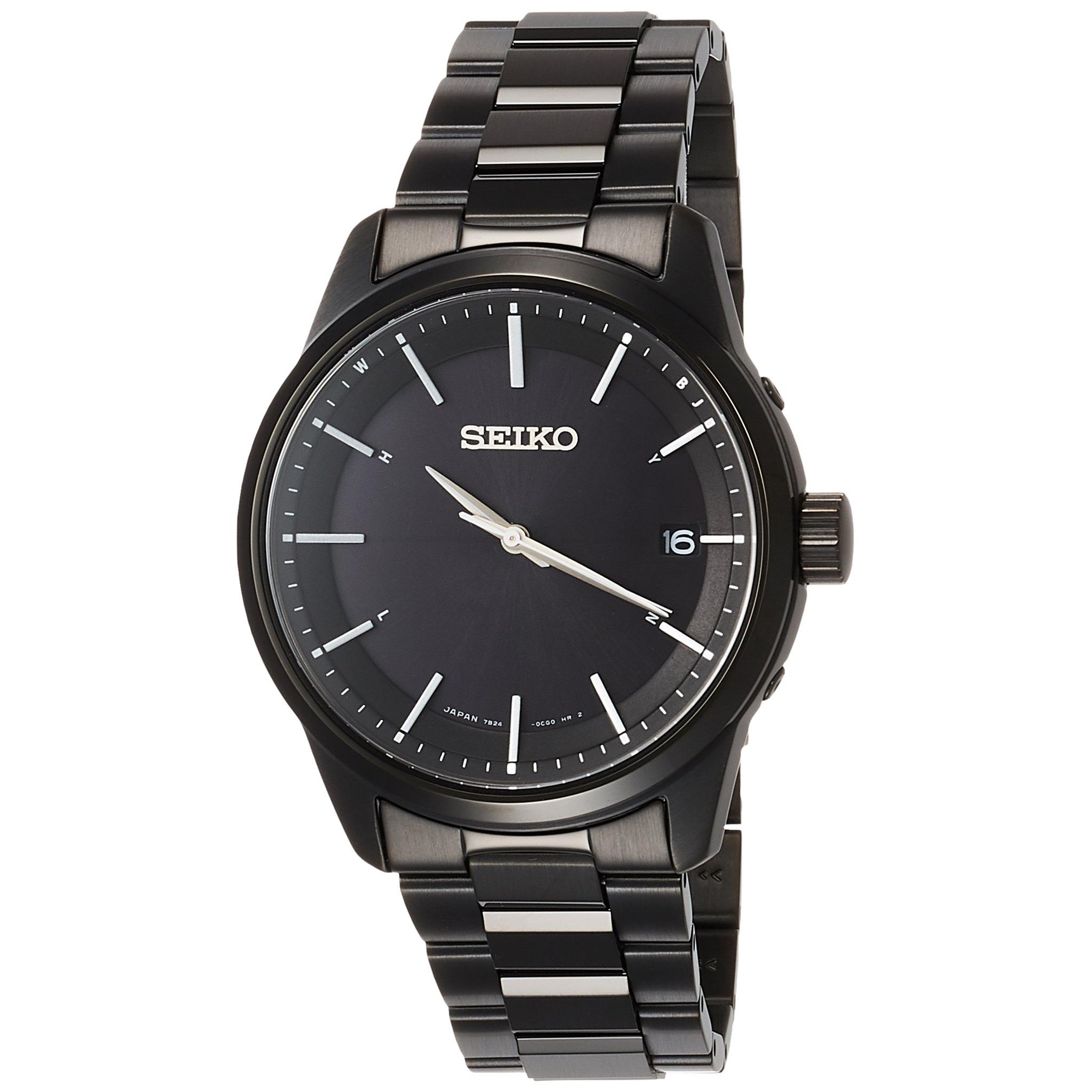 

[Годинник Seiko] Чоловічий сонячний радіокерований годинник з нержавіючої сталі, Seiko Selection SBTM257, Чорний