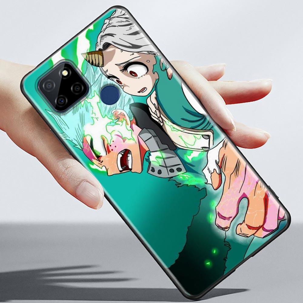Husa de telefon My Hero Academia Anime pentru OPPO Realme 5 6 7 7i 8 8i 9 9i V25 F9 F17 F19 5G 4G Pro Narzo Speed, funda neagră moale