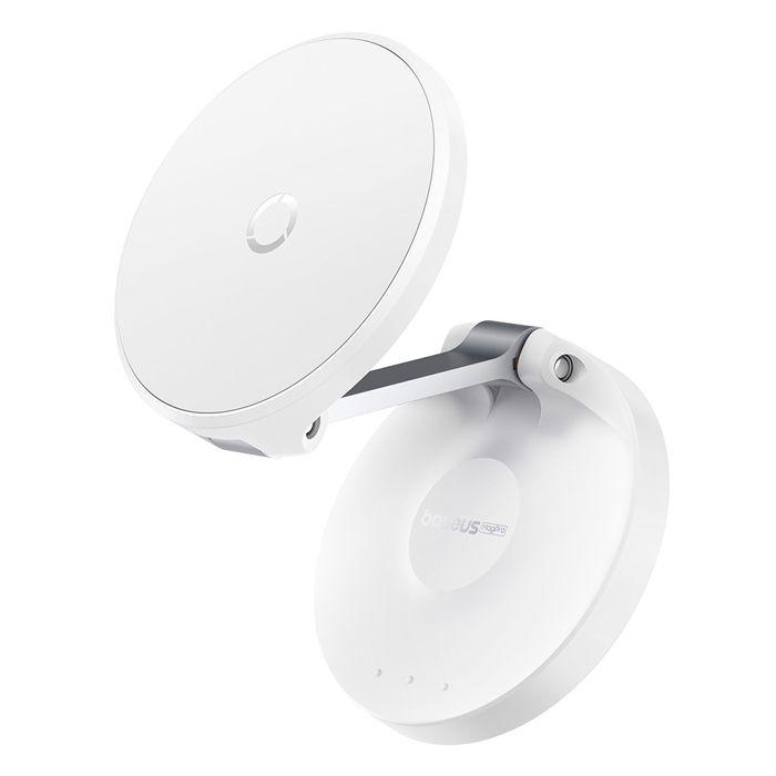 Support De Téléphone - Baseus - MagPro - Pliable - Plastique - Blanc