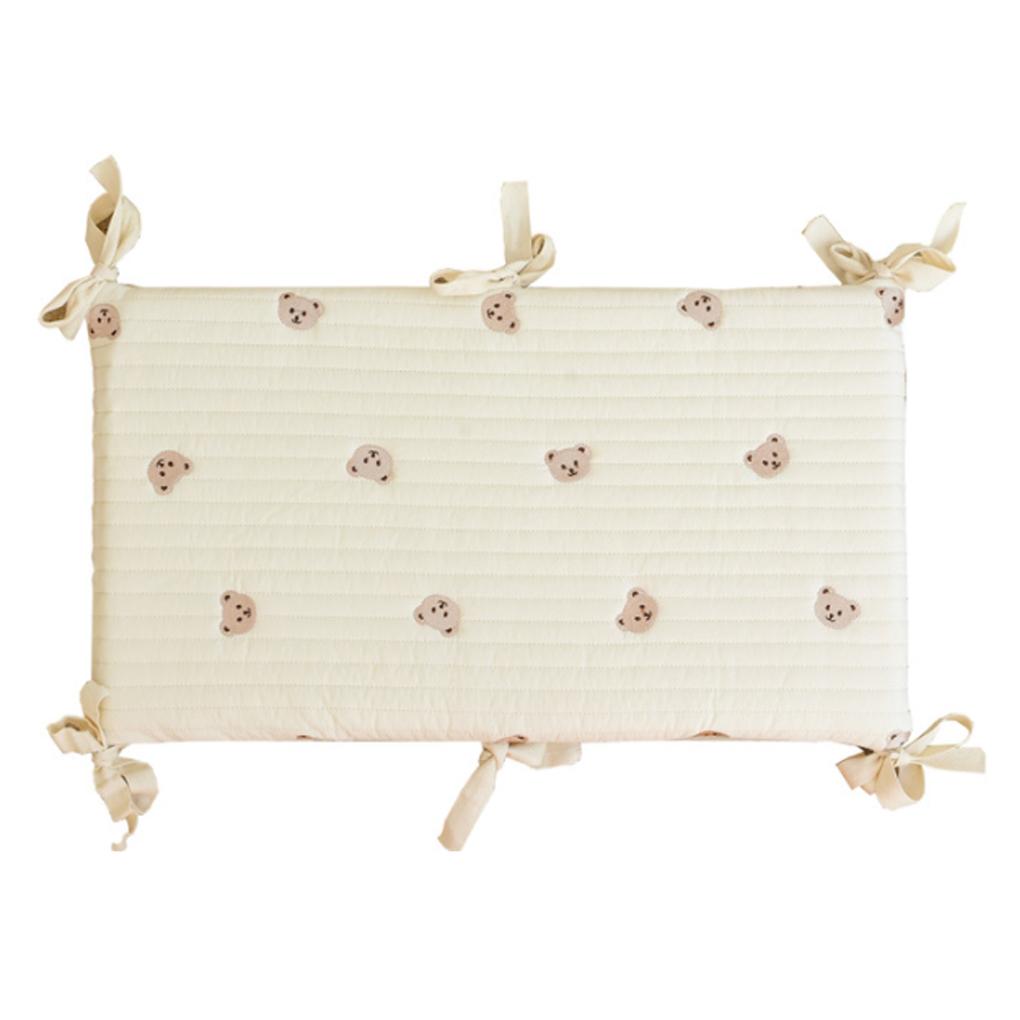 

Cotton Baby Crib Bumper Portable Adorable Cartoon Printing Toddler Newborn Cradle Bedding Set Side Protector Accessories type 1