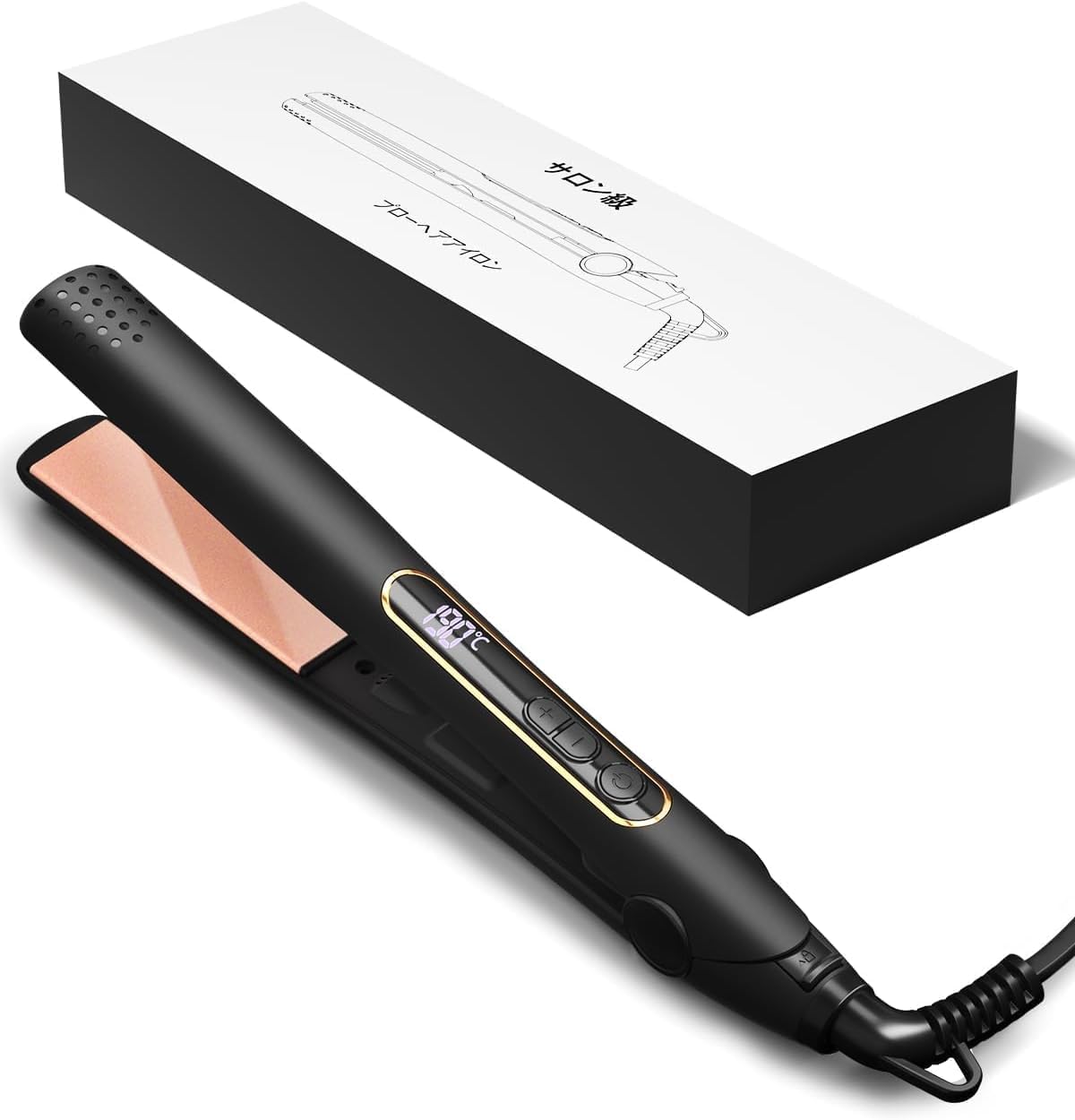 

Straightening Hair 5 Temperature Rapid 60 Million Negative Shiny Straight International Rotating for and Commuting Iron, Iron, Settings, 150°C - чёрный